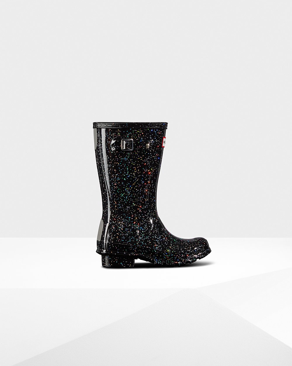 Botas De Agua Original Big Giant Glitter Hunter Niños - Negros - 823065CGJ